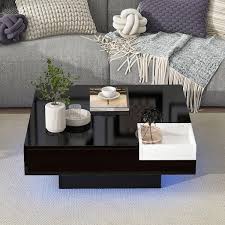 31 5 In Black Square Mdf Coffee Table