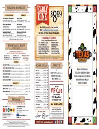 Learn more about texas roadhouse careers. Texas Roadhouse Printable Menu Fill Online Printable Fillable Blank Pdffiller