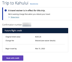 United Airlines trip credit ...