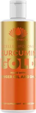 Review Analysis + Pros/Cons - PuraTHRIVE Curcumin Gold Liposomal Curcumin  Supplement with DHA and Ginger Oil by PuraTHRIVE Micelle Liposomal Delivery  for Maximum Absorption Vegan GMO Free Made in The USA