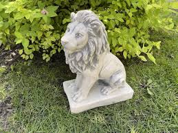 Finial Cement Statue Stone Lion