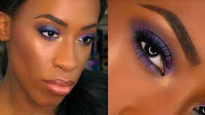 purple smokey eye prom makeup tutorial