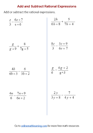 Add Subtract Rational Expressions