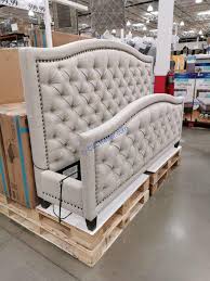 costco king upholstered bed 53