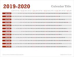 Horizontal Yearly Calendar Templates
