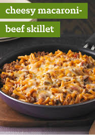 Serve fried chicken with macaroni and cheese on the side. Cheesy Macaroni Beef Skillet Recipe Kraft Recipes Cheesy Macaroni Beef Recipes Recipes
