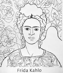 Frida kahlo coloring pages are a fun way for kids of all ages to develop creativity, focus, motor skills and color recognition. Diego Rivera Coloring Pages Frida Kahlo Coloring Pages Studio T Blog Art Art Handouts Art Worksheets