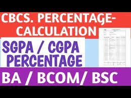 to calculate cgpa degree percene