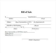 Free Bill Of Sale In Florida