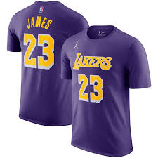 Visit espn to view the los angeles lakers team schedule for the current and previous seasons. Lebron James Los Angeles Lakers Jordan Brand 2020 21 Statement Name Number T Shirt Purple Los Angeles Lakers Lebron James Nba T Shirts