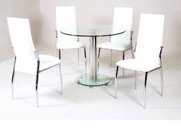 Small Round Clear Glass Dining Table