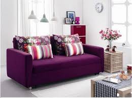 purple fabric sofa bed for house use