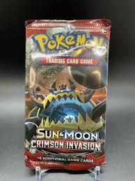 Pokémon tcg crimson invasion sealed collectible card game packs. 4x Pokemon Sun And Moon Crimson Invasion Booster Pack Full Art Set 4 Packs For Sale Online Ebay