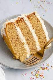 vegan vanilla cake double layer cake