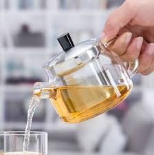 Cute Glass Teapot With Stainless Steel