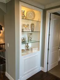 Niches With Glass Shelves Set From Wall