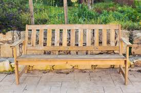 Outdoor Nature Wooden Bench In Zen
