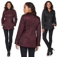 Vince Camuto Quilted Satin Jacket With Velvet Trim 493298 J