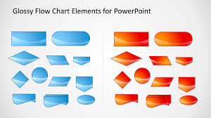 Glossy Flow Chart Template For Powerpoint