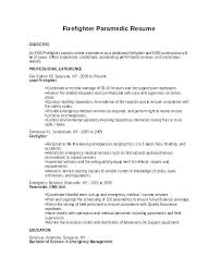 Emt Resume Objective Basic For Examples Alid Info