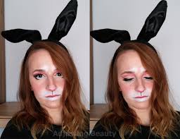 cute bunny makeup adjusting beauty