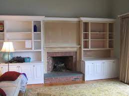 Built In Bookcase And Mantle Installation
