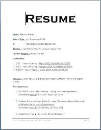 Sample Resume Format Resume Templates Simple Resume Templates Word