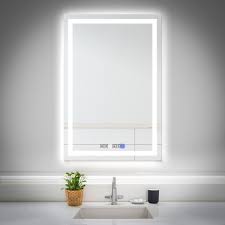 fab gl and mirror led mirror 20 in w