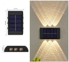 6 Led Solar Wall Lamp Outdoor