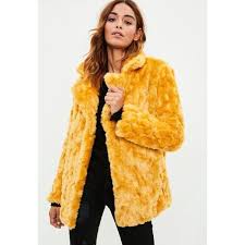 Missguided Yellow Vintage Faux Fur