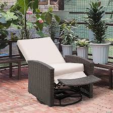 Pe Rattan Wicker Recliner Chair