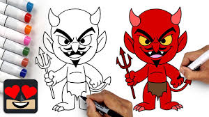 a devil halloween drawing tutorial