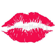 lips kiss imprint powerpoint clipart