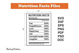 nutrition facts template svg