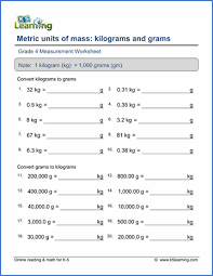 Grade 4 Measurement Worksheets Free Printable K5 Learning