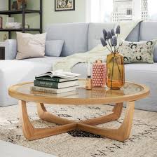 beautiful rattan gl coffee table