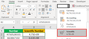 scientific notation in excel how does