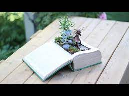Diy Vintage Book Into Fairy Garden