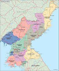 north korea political map eps