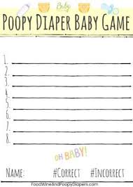 Baby shower games free printables baby hints and tips. Dirty Diaper Baby Shower Game Mix And Match Colors Baby Shower Fun Party Games Activities Home Garden Worldenergy Ae