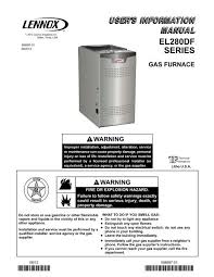 Gas Furnace Homeowners Manual Lennox