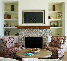 Stained Mantel White Bookcases No