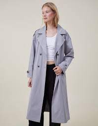 Drop Shoulder Trench Coat By Cotton On