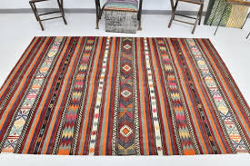 vine turkish ethnic kilim rug for