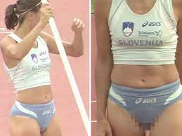 Camel toe curse hits pole vault babe who accidentally bares all during  competition - Daily Star