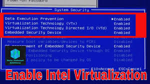 how to enable intel virtualization from