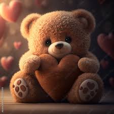 cute teddy bear with heart iración