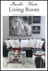 rustic glam living room new rug