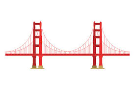 golden gate bridge vector images