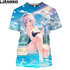 Японский купальник Sukumizu для девочек, футболка с 3d принтом аниме манга  хентай, сексуальное бикини для девушек, уличная одежда для мужчин и женщин,  мультяшная футболка, топы 